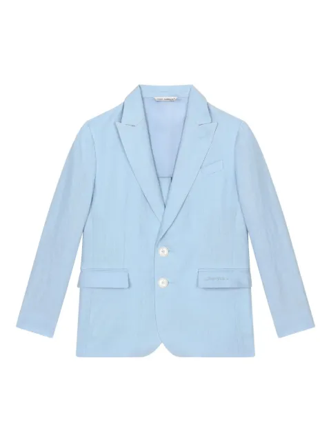 Dolce & Gabbana Kids blazer en lin à simple boutonnage