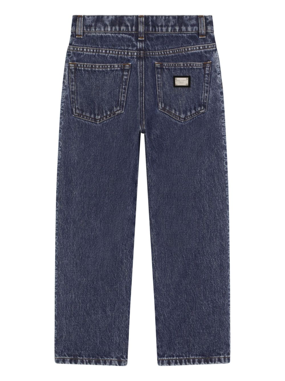 Dolce & Gabbana Kids Jeans met logoplakkaat - Blauw