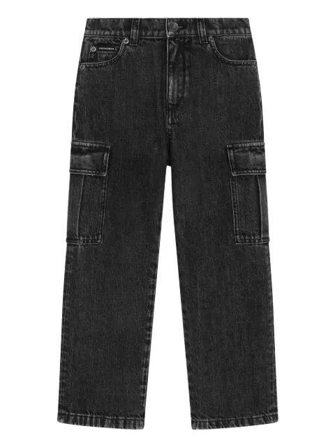 Dolce & Gabbana Kids Cargo jeans met logoplakkaat