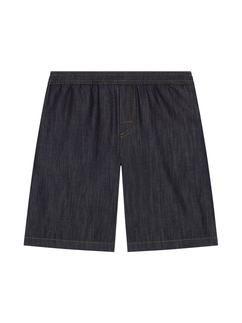 Dolce & Gabbana Kids Shorts denim con ricamo DG - Nero