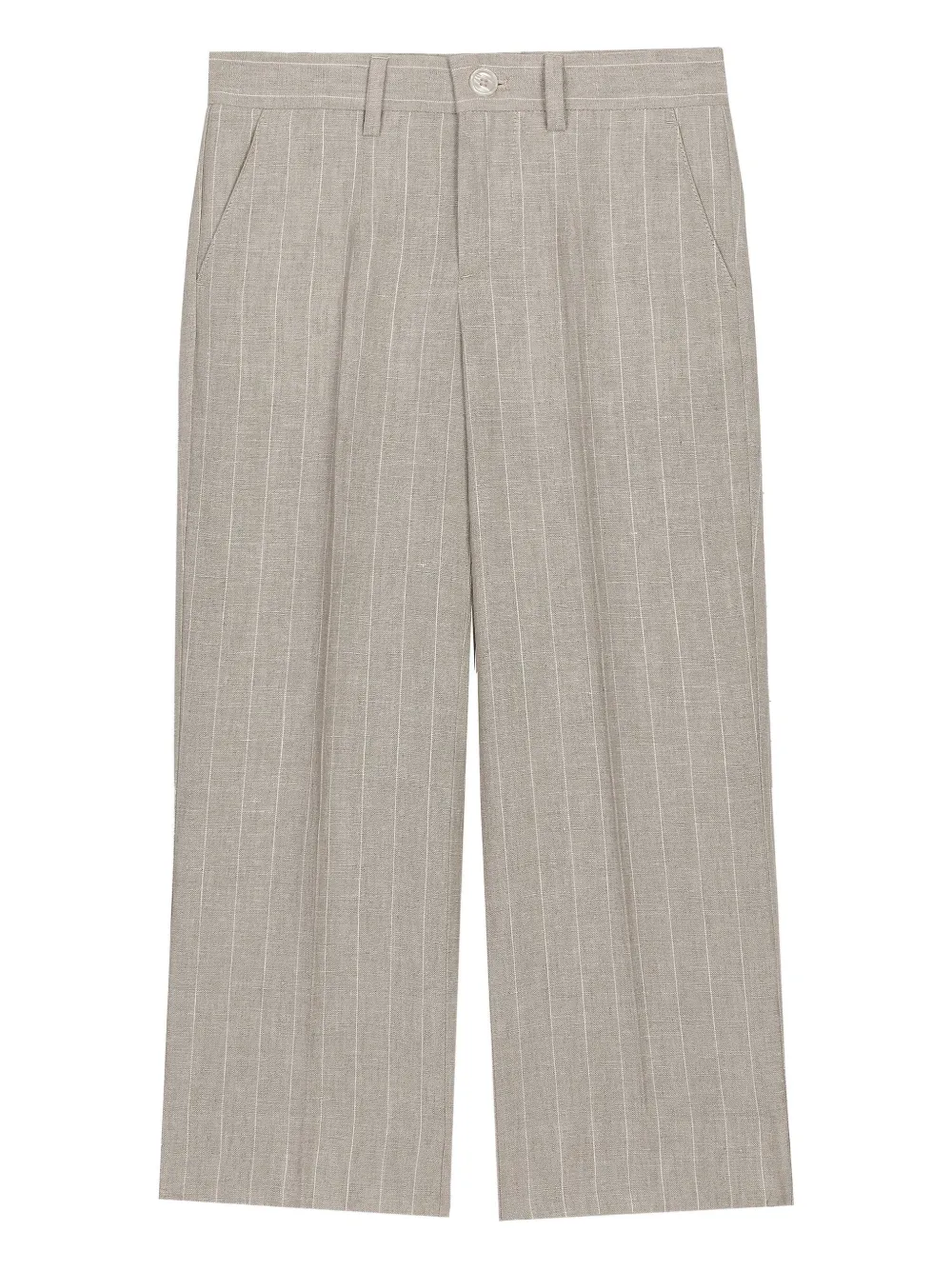 Dolce & Gabbana Kids pinstripe pleated-front trousers | Brown | Image 1