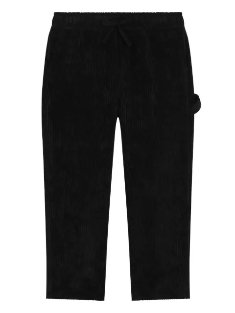 Dolce & Gabbana Kids pantalon en coton à étiquette logo