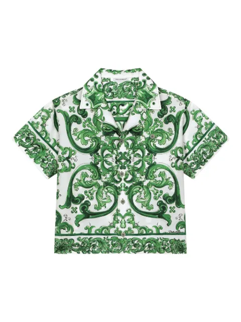 Dolce & Gabbana Kids Majolica silk shirt 