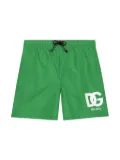 Dolce & Gabbana Kids logo-print swim trunks - Green