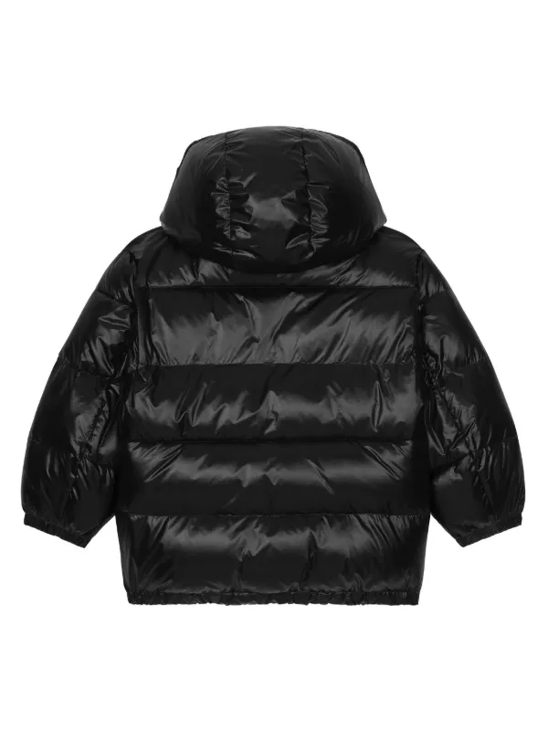 Dolce & Gabbana Kids logo-plaque Padded Jacket | Black | FARFETCH ZA