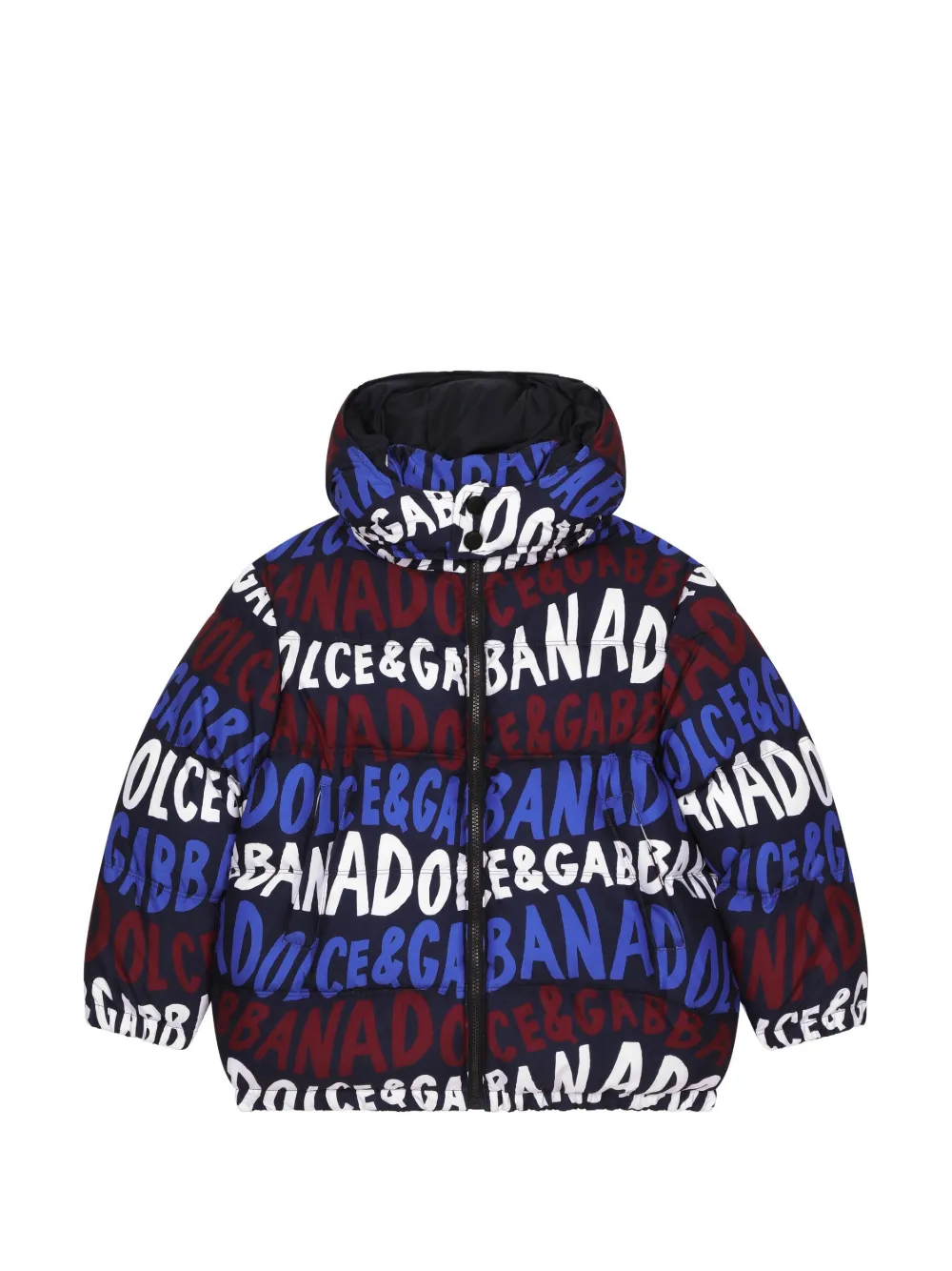 Dolce & Gabbana Kids Piumino con stampa - Blu