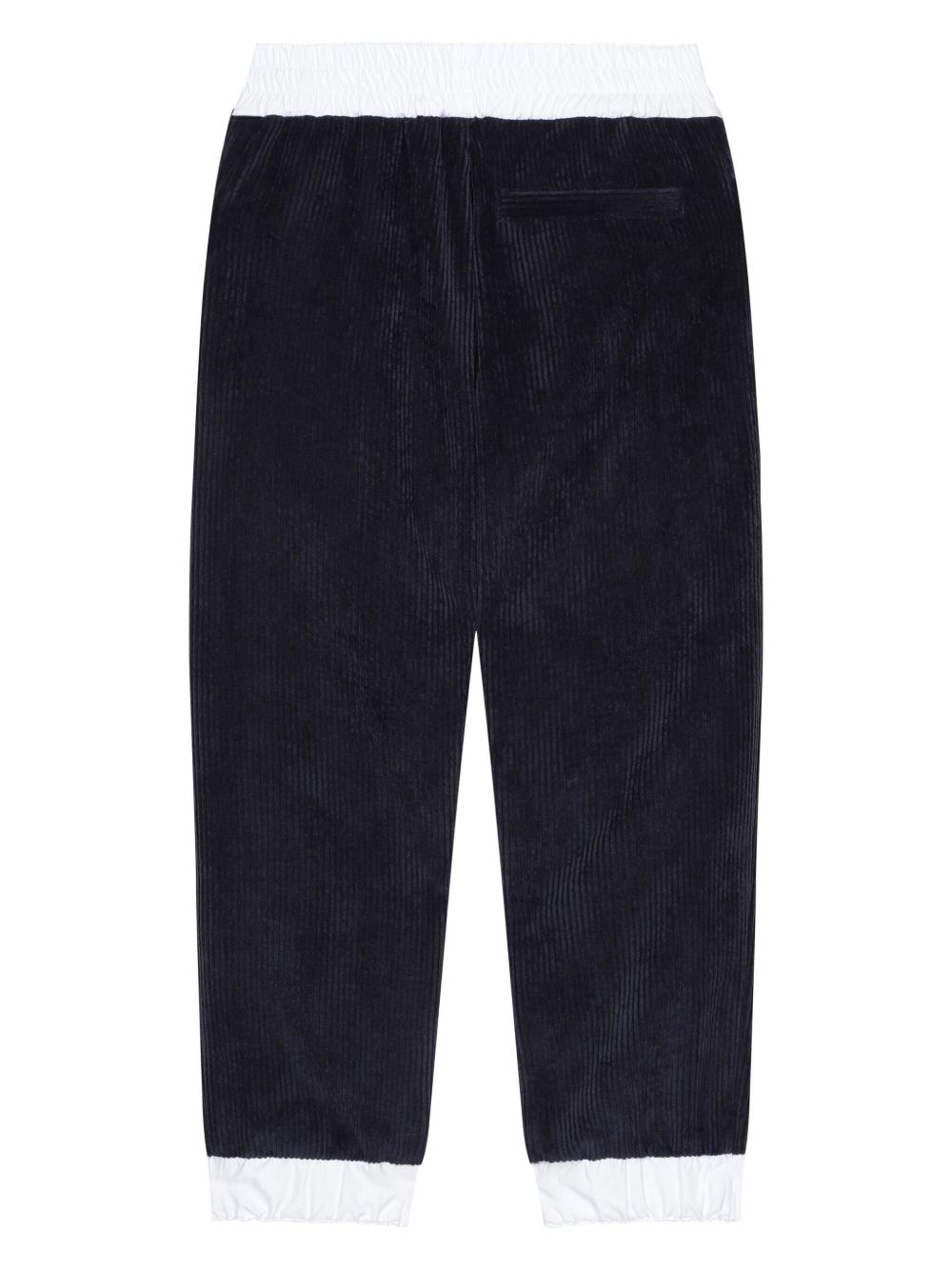 Dolce & Gabbana Kids logo-embroidered corduroy trousers - Blue