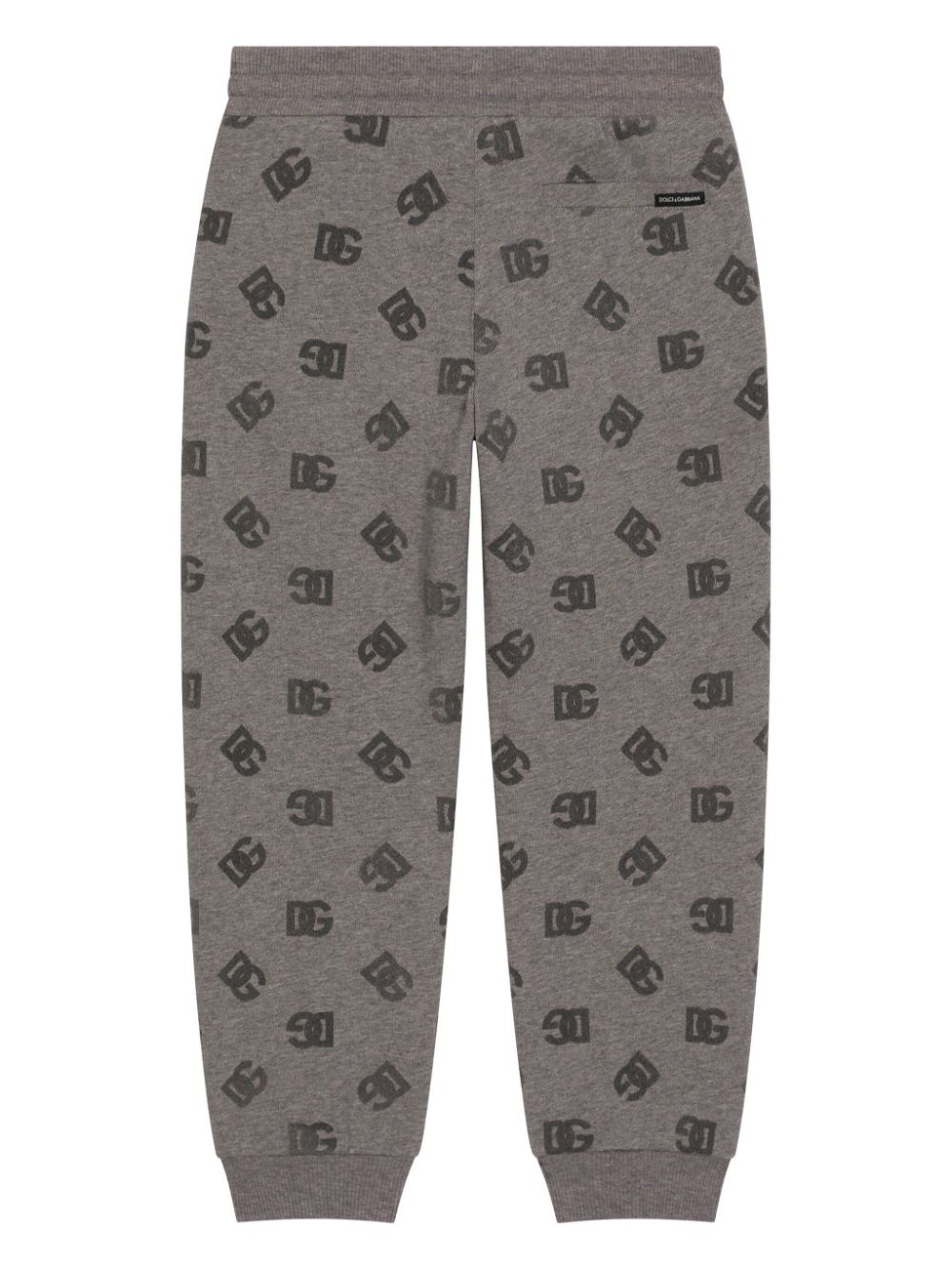 Dolce & Gabbana Kids Jersey trainingsbroek met monogram logo - Grijs