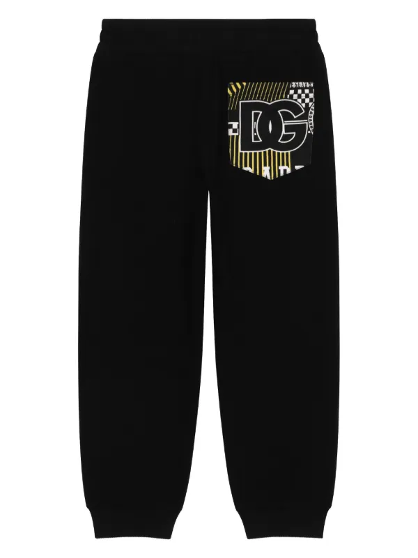 D&G DOLCE&GABBANA★素敵!Logo-print jersey track pants Dolce & Gabbana Kids logo-print Jersey Track Pants | Black