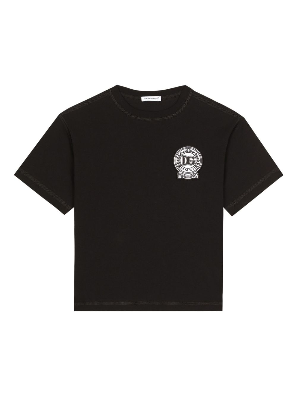 Dolce & Gabbana Kids T-shirt met geborduurd DG-logo Zwart