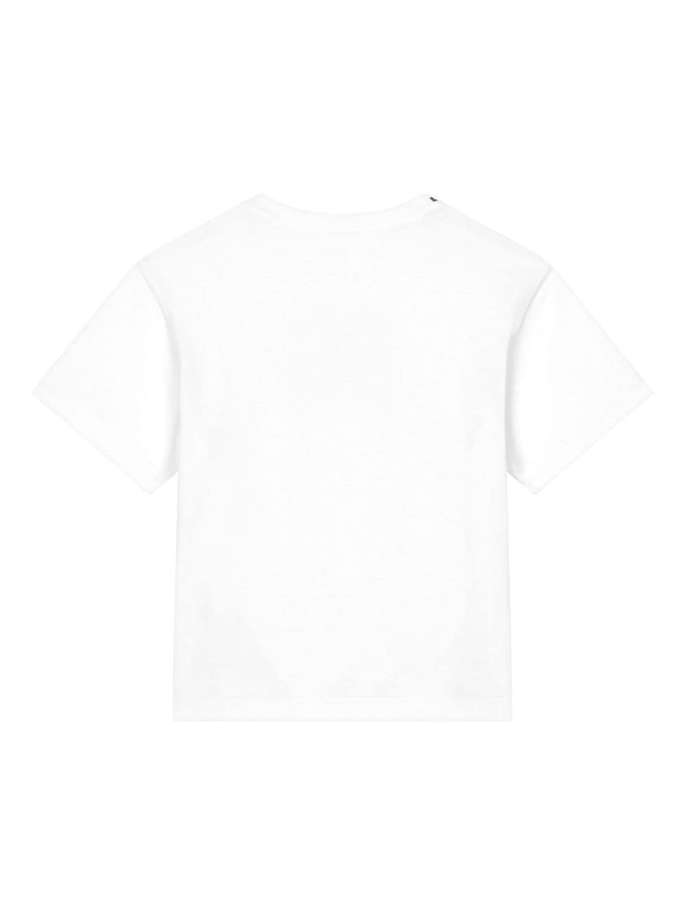 Dolce & Gabbana Kids T-shirt met optische print - Wit