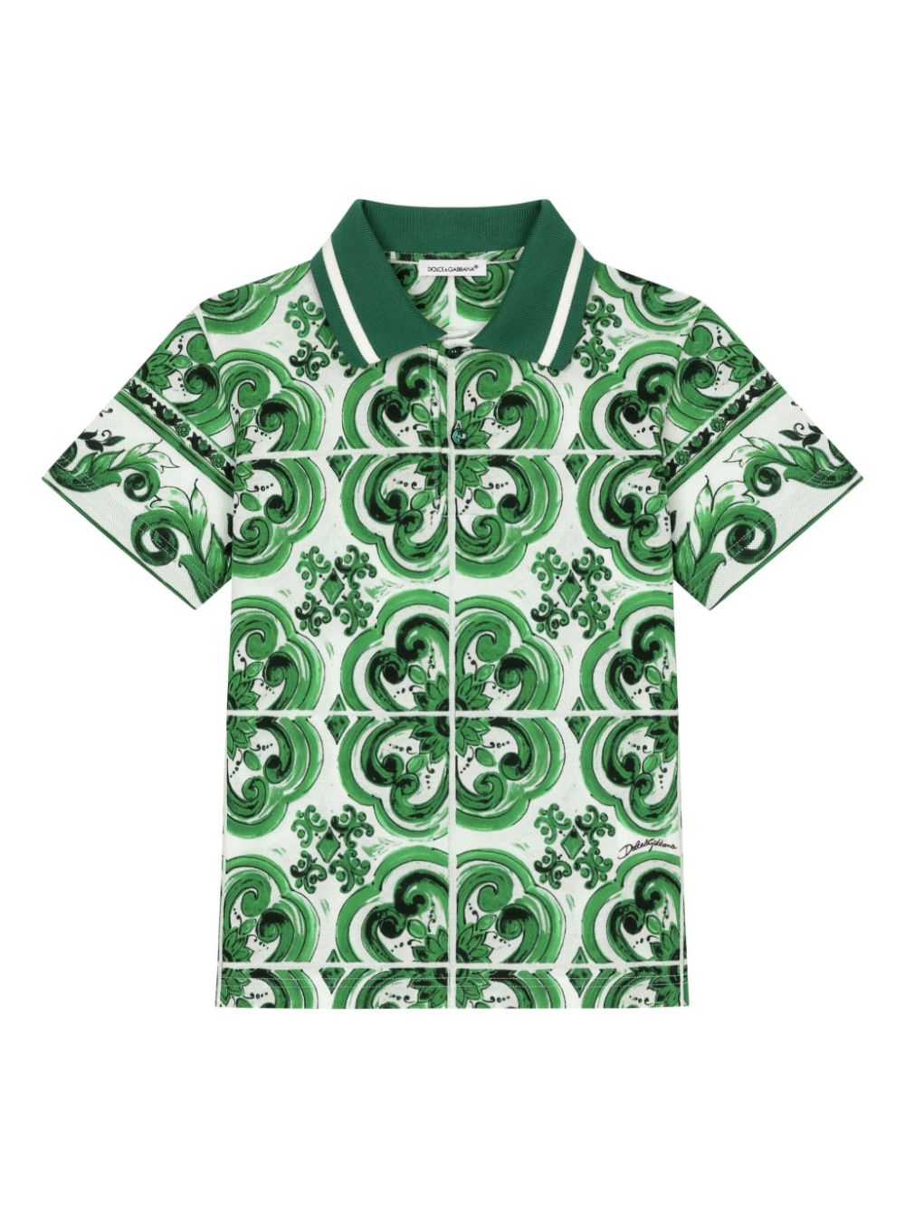 Dolce & Gabbana Kids Shirt met print Groen