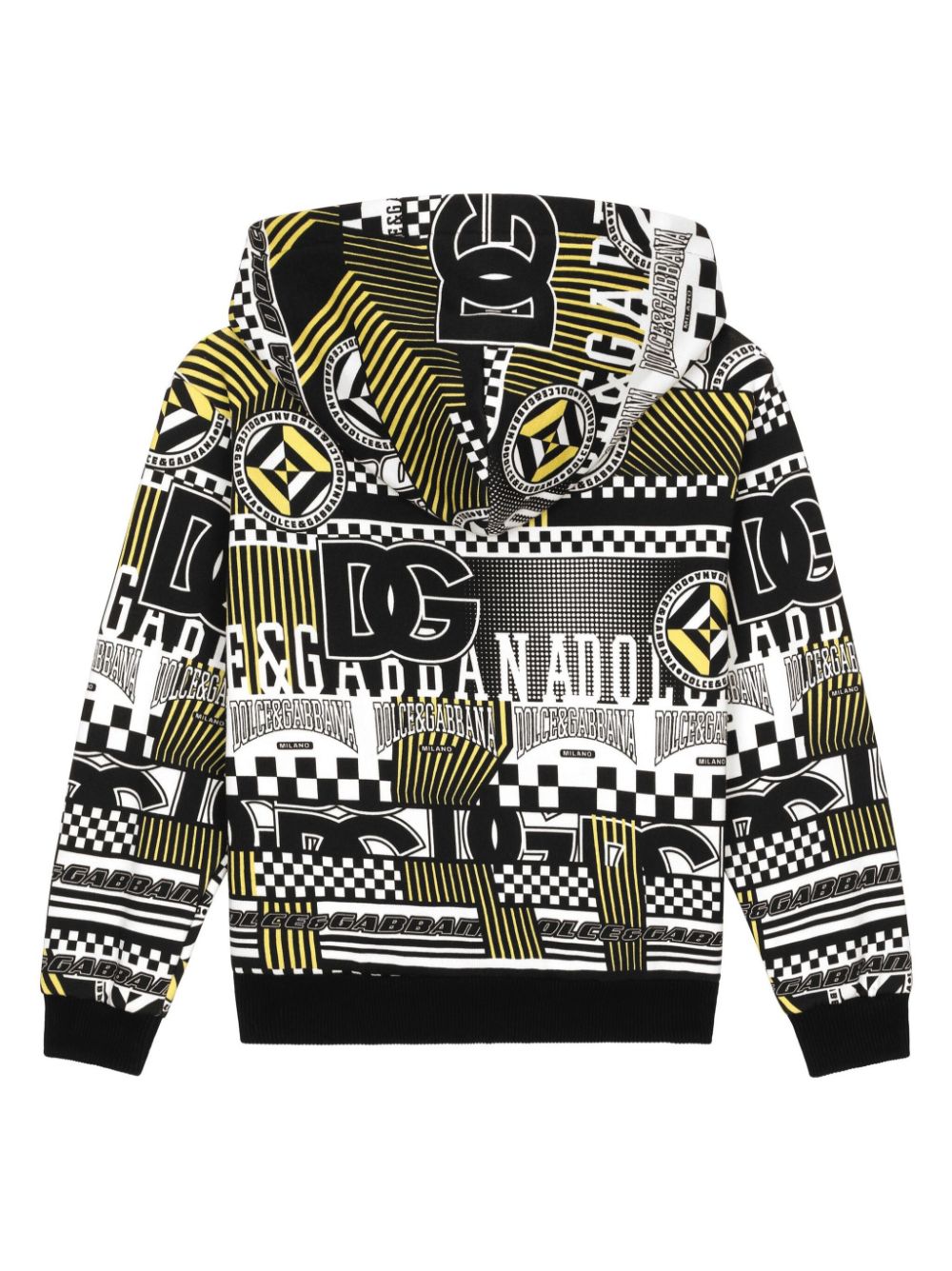 Dolce & Gabbana Kids logo-print zip-up hoodie - Black