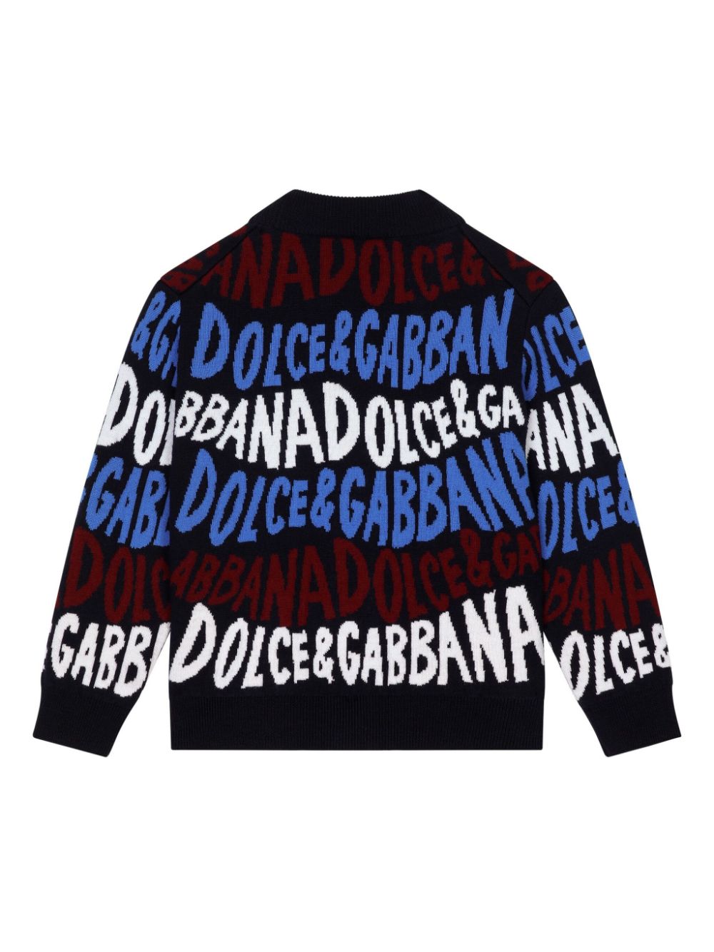 Dolce & Gabbana Kids logo-intarsia cardigan - Black