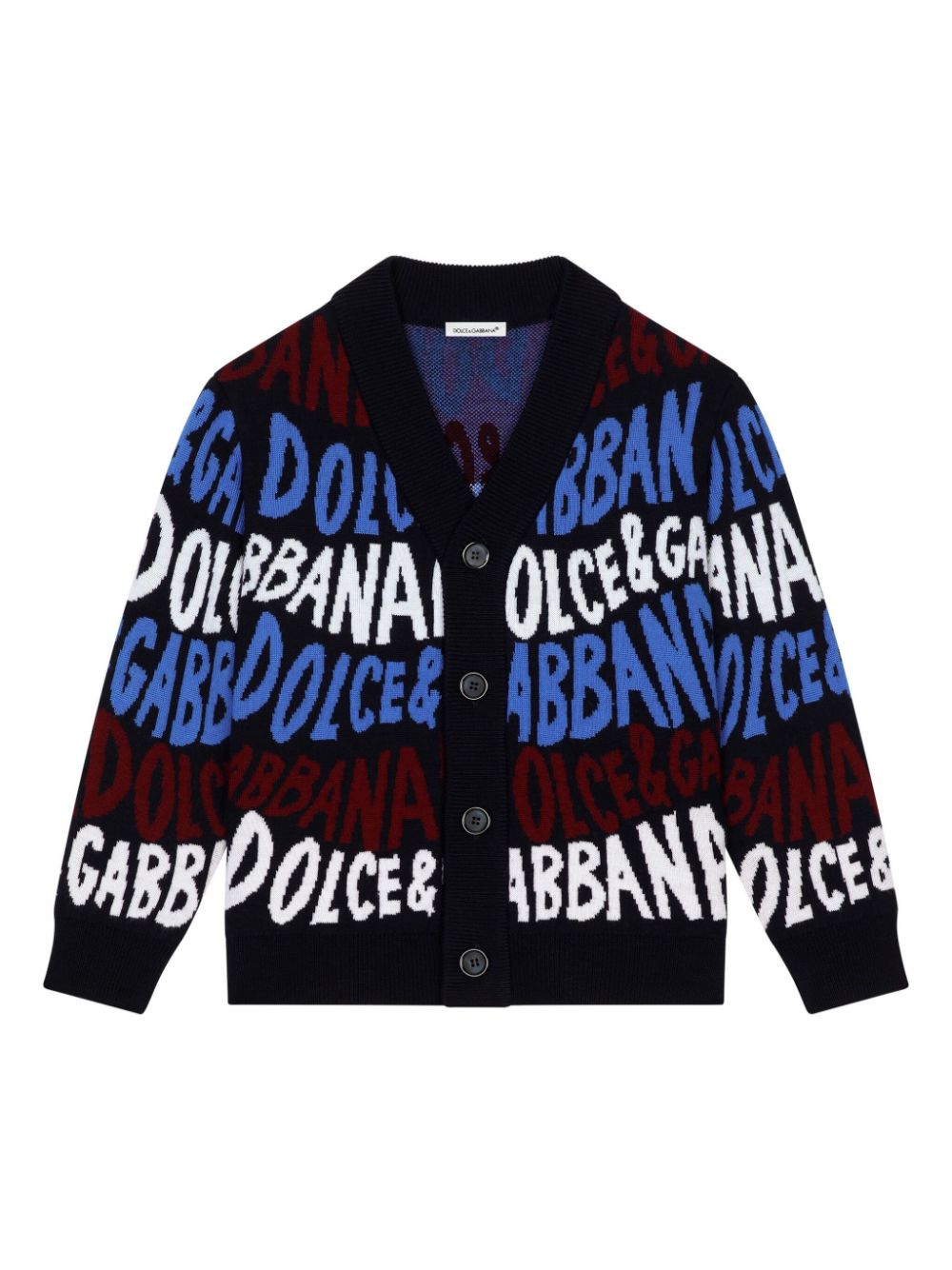 Dolce & Gabbana Kids Cardigan con logo - Nero