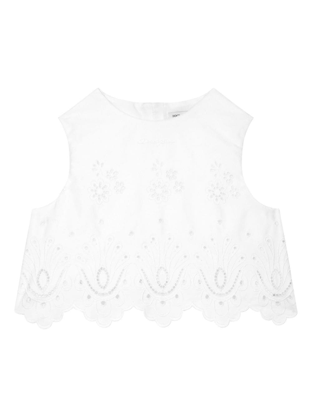 Dolce & Gabbana Kids Broderie anglaise top Wit