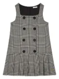 Dolce & Gabbana Kids glen-plaid pleated dress - Black