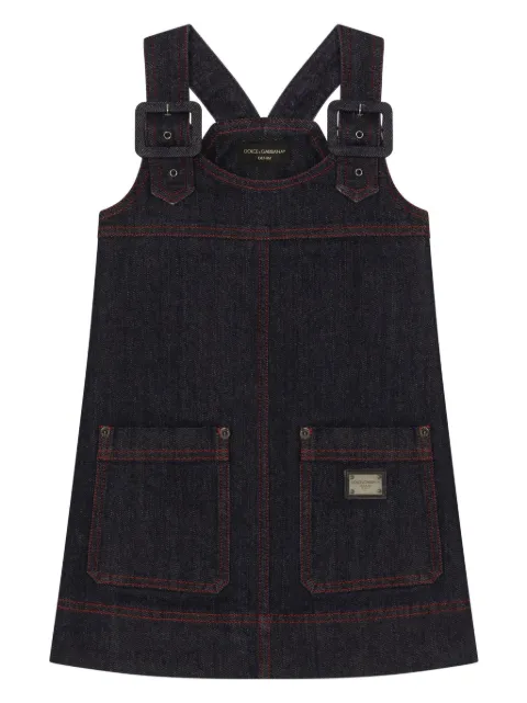 Dolce & Gabbana Kids logo-plaque dress