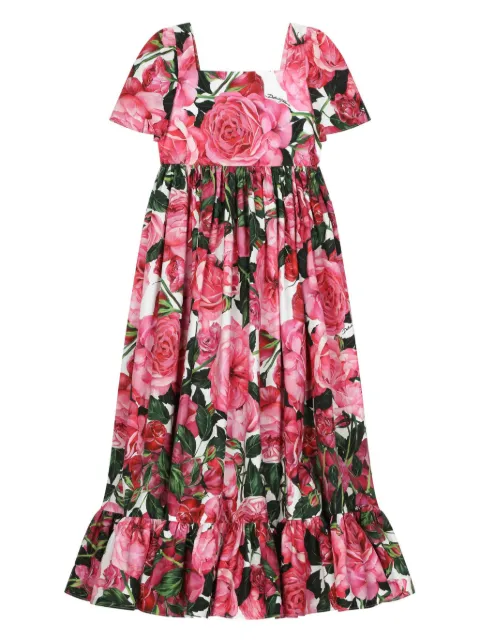 Dolce & Gabbana Kids poplin floral dress
