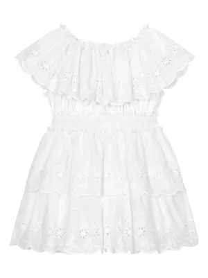 DOLCE&GABBANA KIDS レースドレス ベルスリーブ