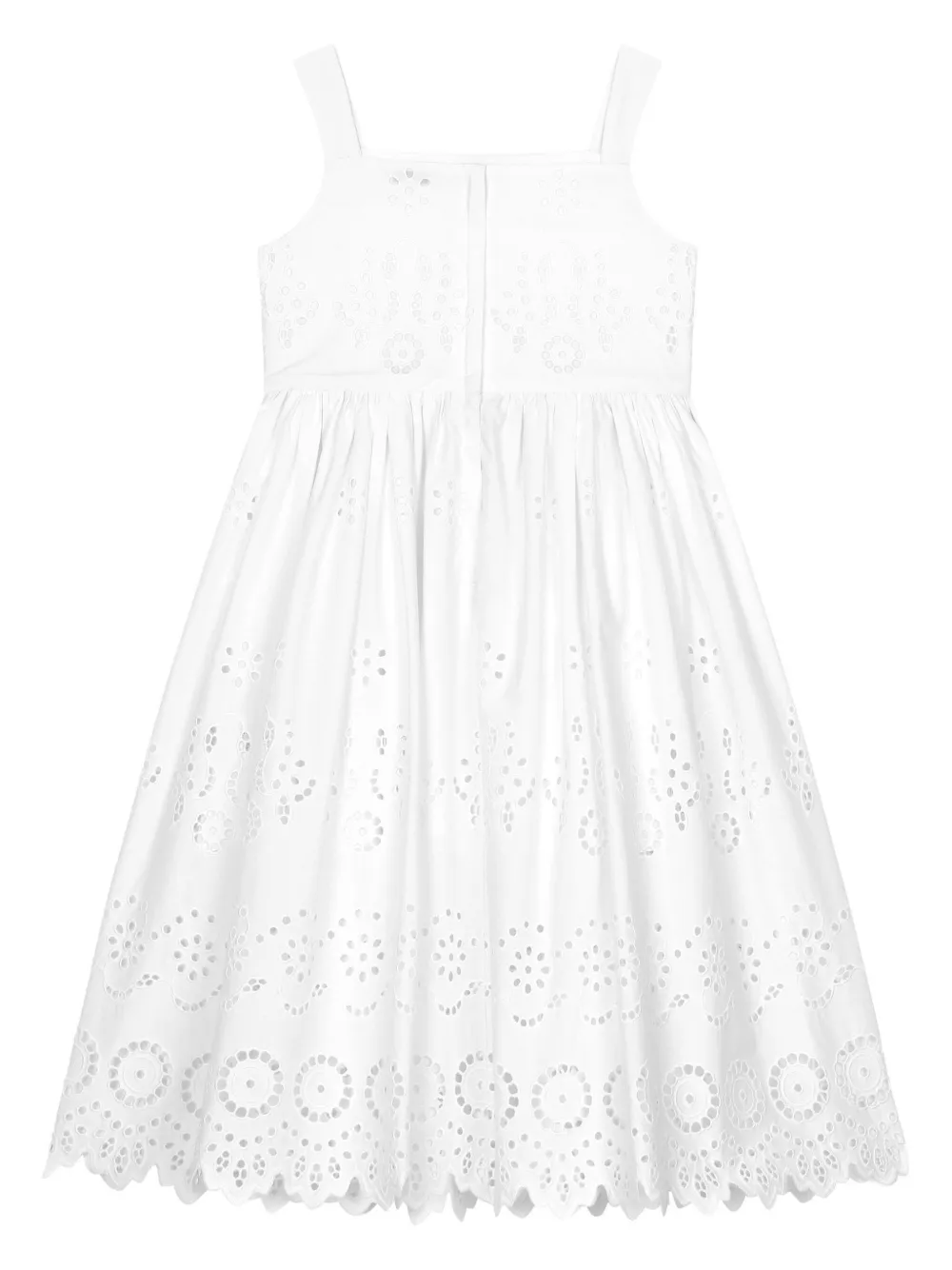 Dolce & Gabbana Kids Jurk met popeline-effect Wit