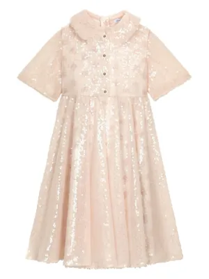 Dolce & Gabbana Kids マジョリカ シルクワンピース | イエロー