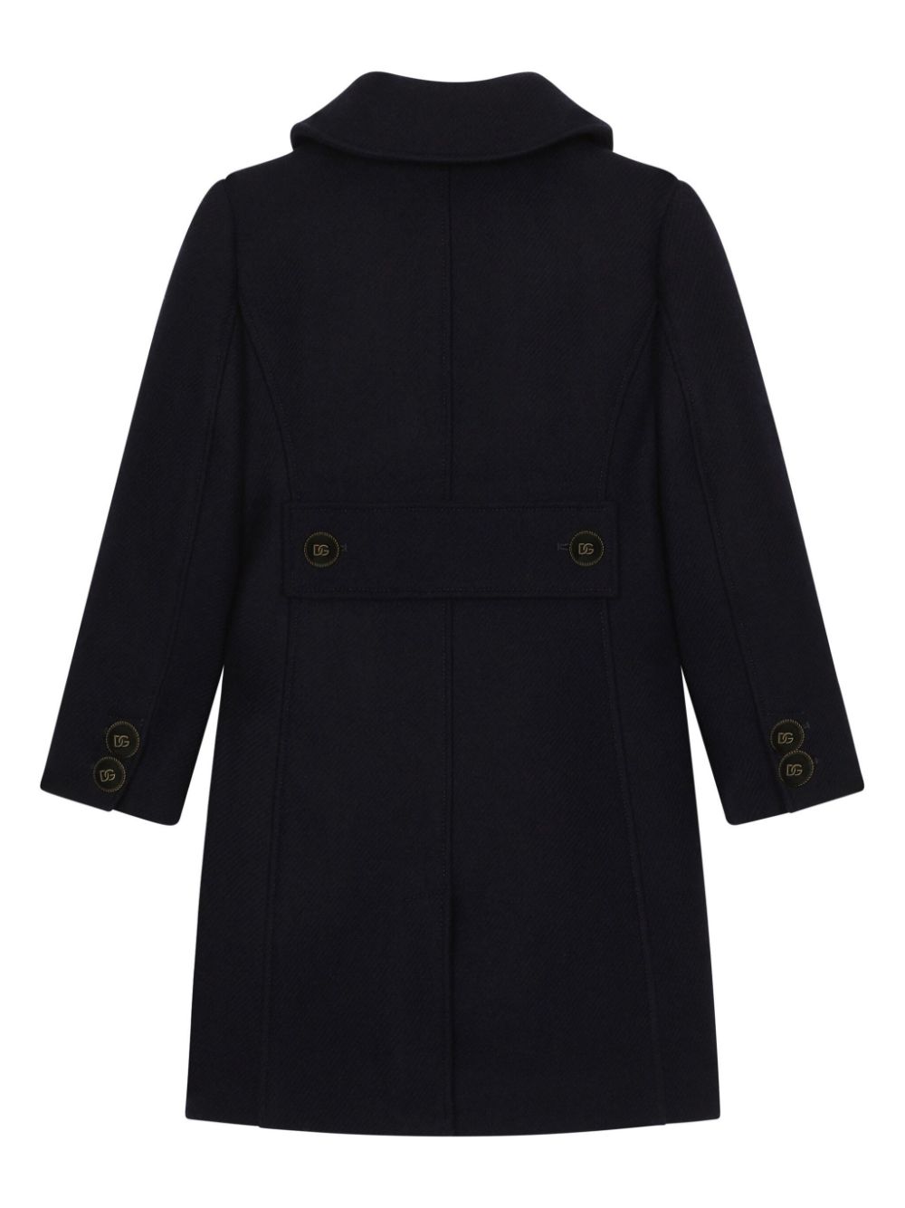 Dolce & Gabbana Kids DG-buttons double-breasted wool coat - Black