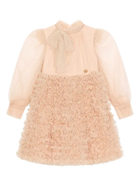 Dolce & Gabbana Kids tulle long-sleeve dress