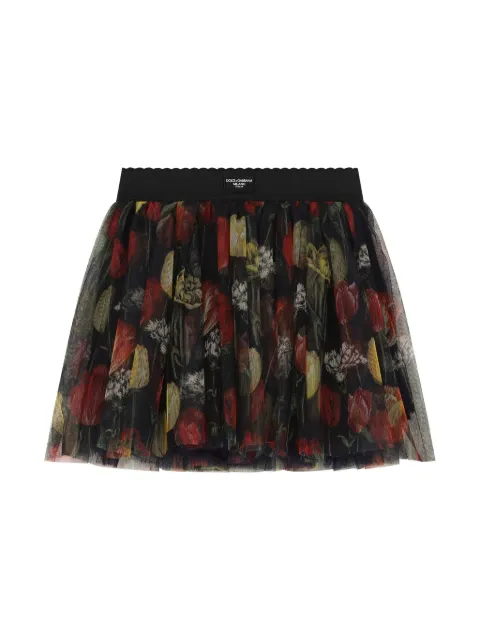 Dolce & Gabbana Kids falda con estampado floral