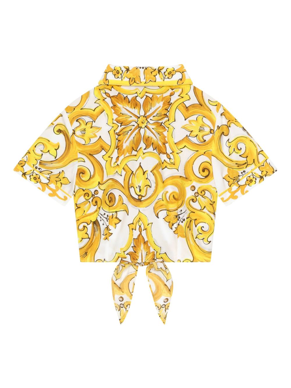 Dolce & Gabbana Kids Cropped shirt - Geel