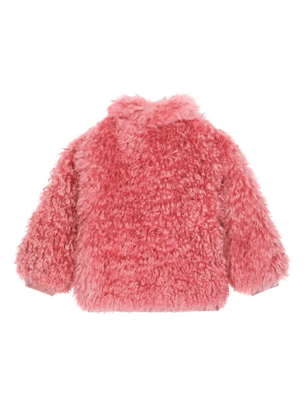 Dolce Gabbana Kids DG-logo faux-fur Coat Pink FARFETCH PH