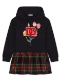 Dolce & Gabbana Kids Tartan jersey dress - Black