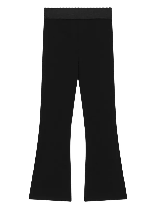 Dolce&Gabbana レザードッキングデニムフレアパンツ
