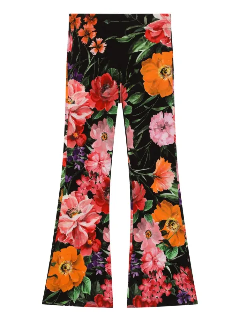 Dolce & Gabbana Kids pantalones acampanados con estampado floral