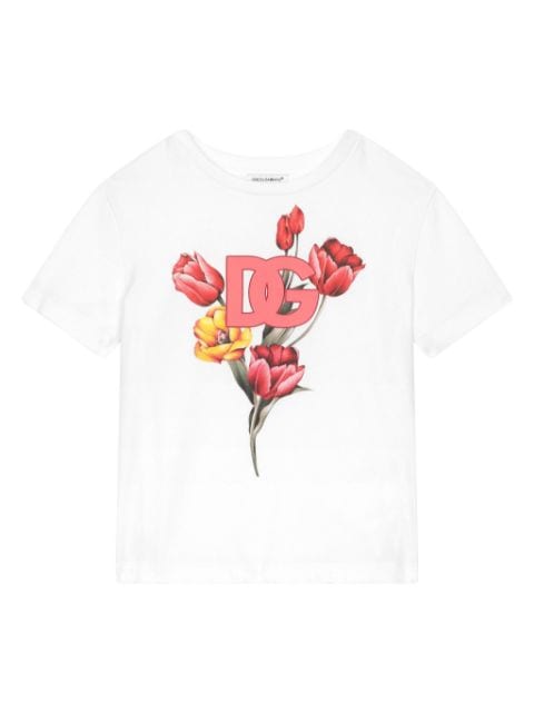 Dolce & Gabbana Kids t-shirt à imprimé tulipe