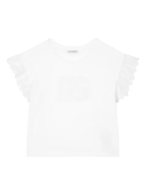 Dolce & Gabbana Kids Broderie anglaise t-shirt 
