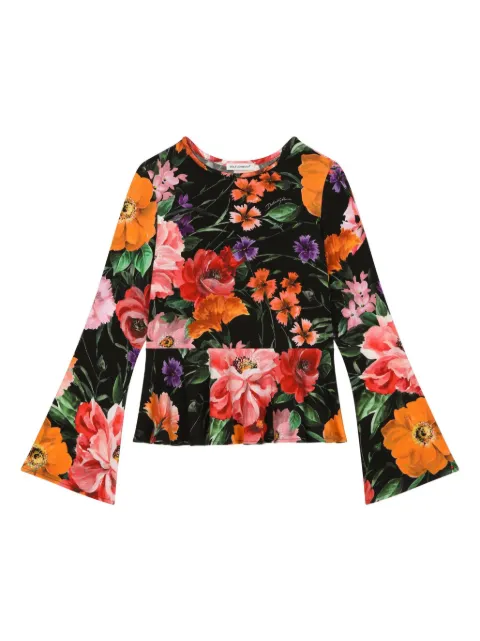 Dolce & Gabbana Kids floral print t-shirt 