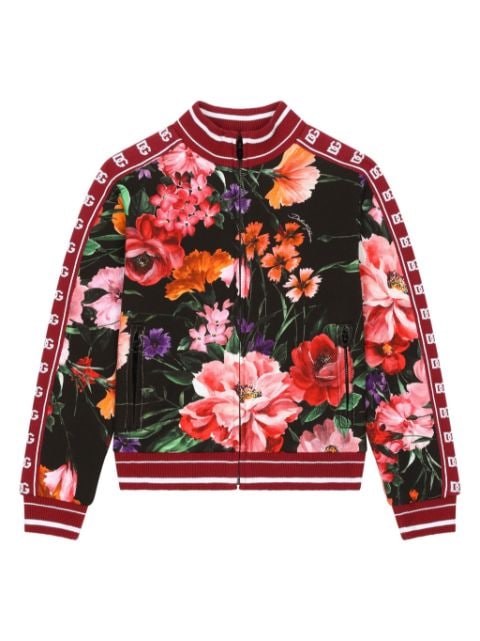 Dolce & Gabbana Kids chamarra con estampado floral