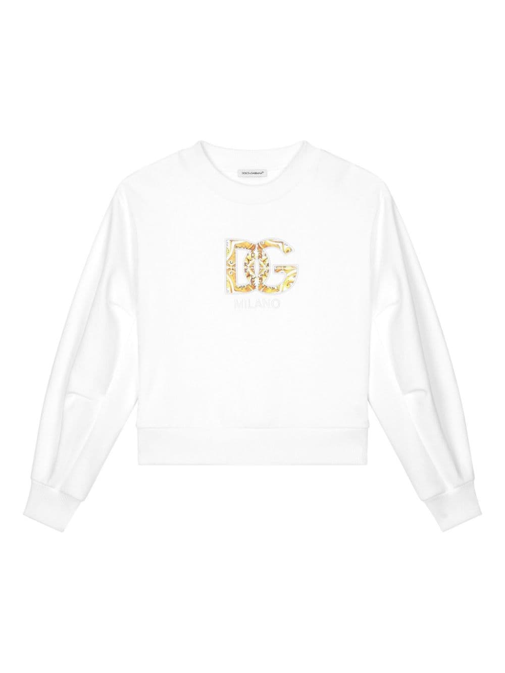 Dolce & Gabbana Kids Sweater met ronde hals Wit