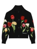 Dolce & Gabbana Kids tulip embroidered cardigan - Blue
