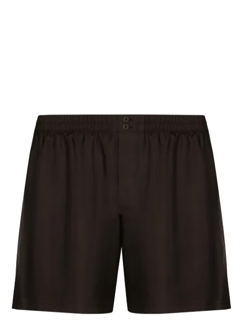 Dolce & Gabbana logo-appliqué silk shorts