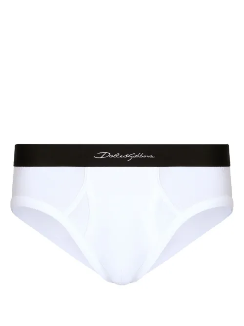 Slip taille basse à taille logo - Dolce & Gabbana - Modalova