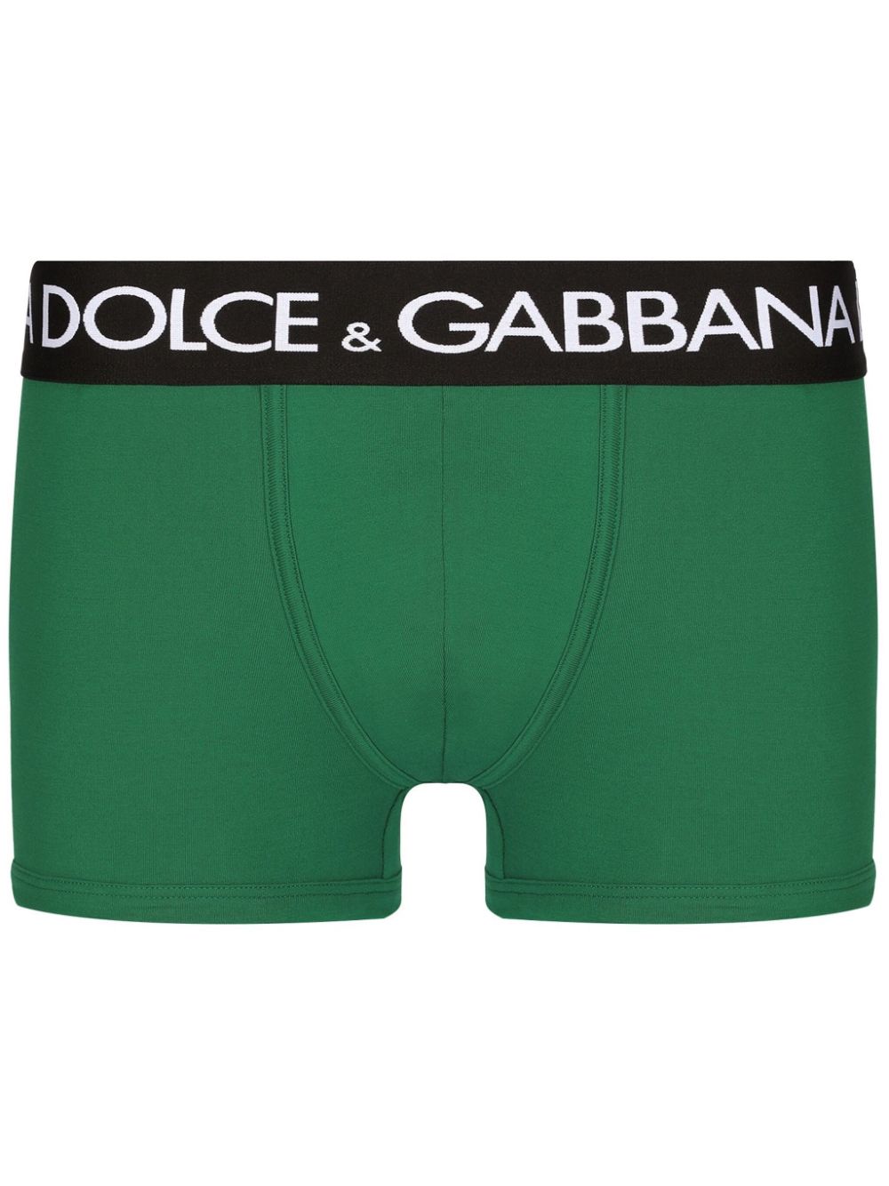 Dolce & Gabbana Logo-waistband Jersey Boxers In Green