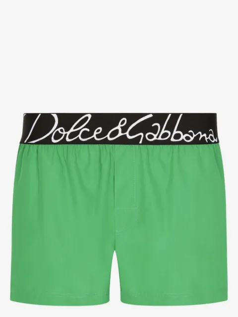 Dolce & Gabbana logo-waistband swim shorts