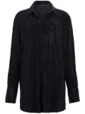 Retrofete Maddox crystal-embellished shirtdress - Black