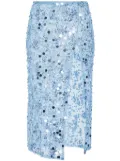 Retrofete Mirage sequinned sheer skirt - Blue