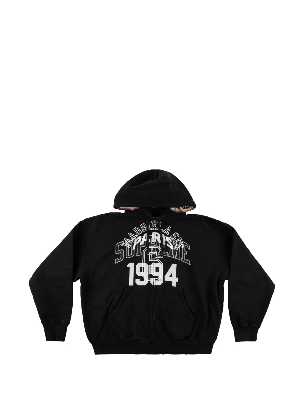 Supreme x Maison Margiela zip-up "Black" hoodie - Nero