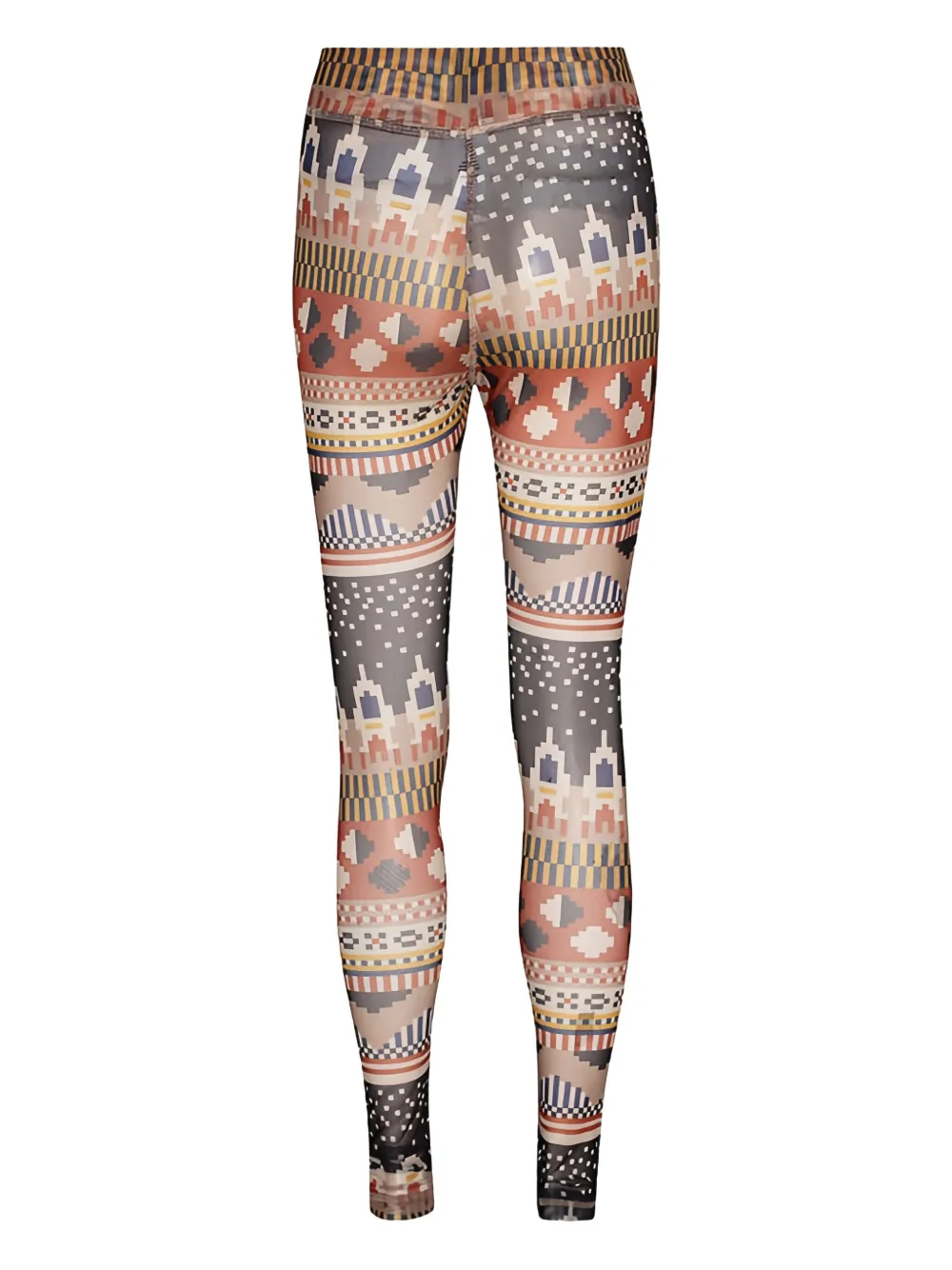 Henrik Vibskov Legging met geometrisch patroon - Bruin