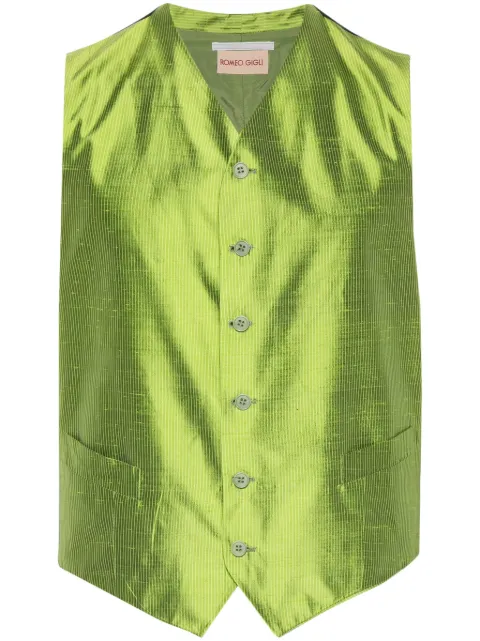 Romeo Gigli Pre-Owned 1990s striped silk vest