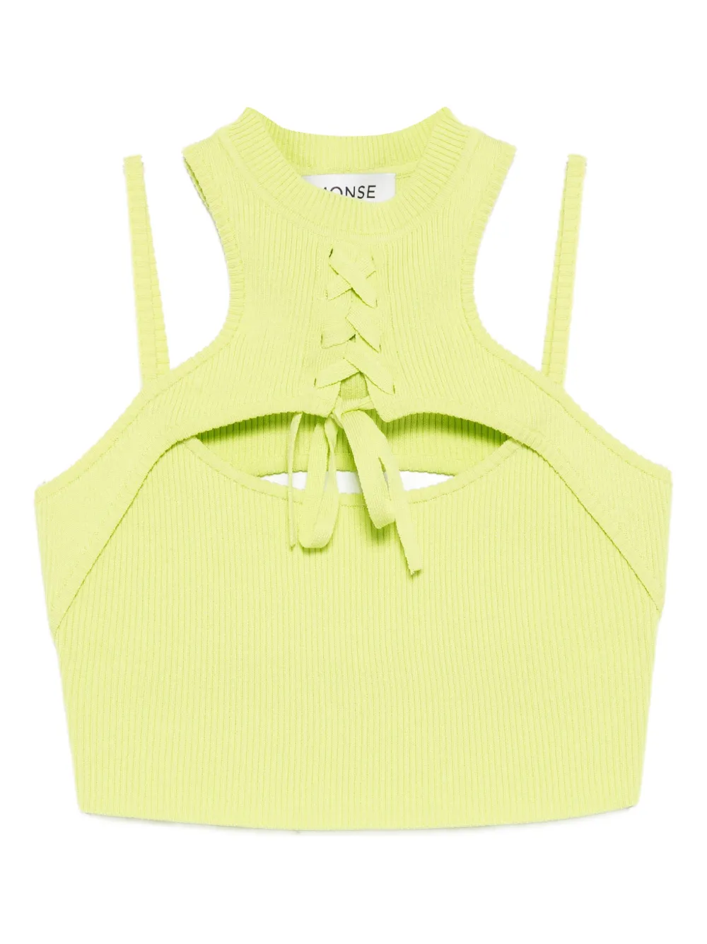 Monse halter-neck knit cropped top | Green | Image 1